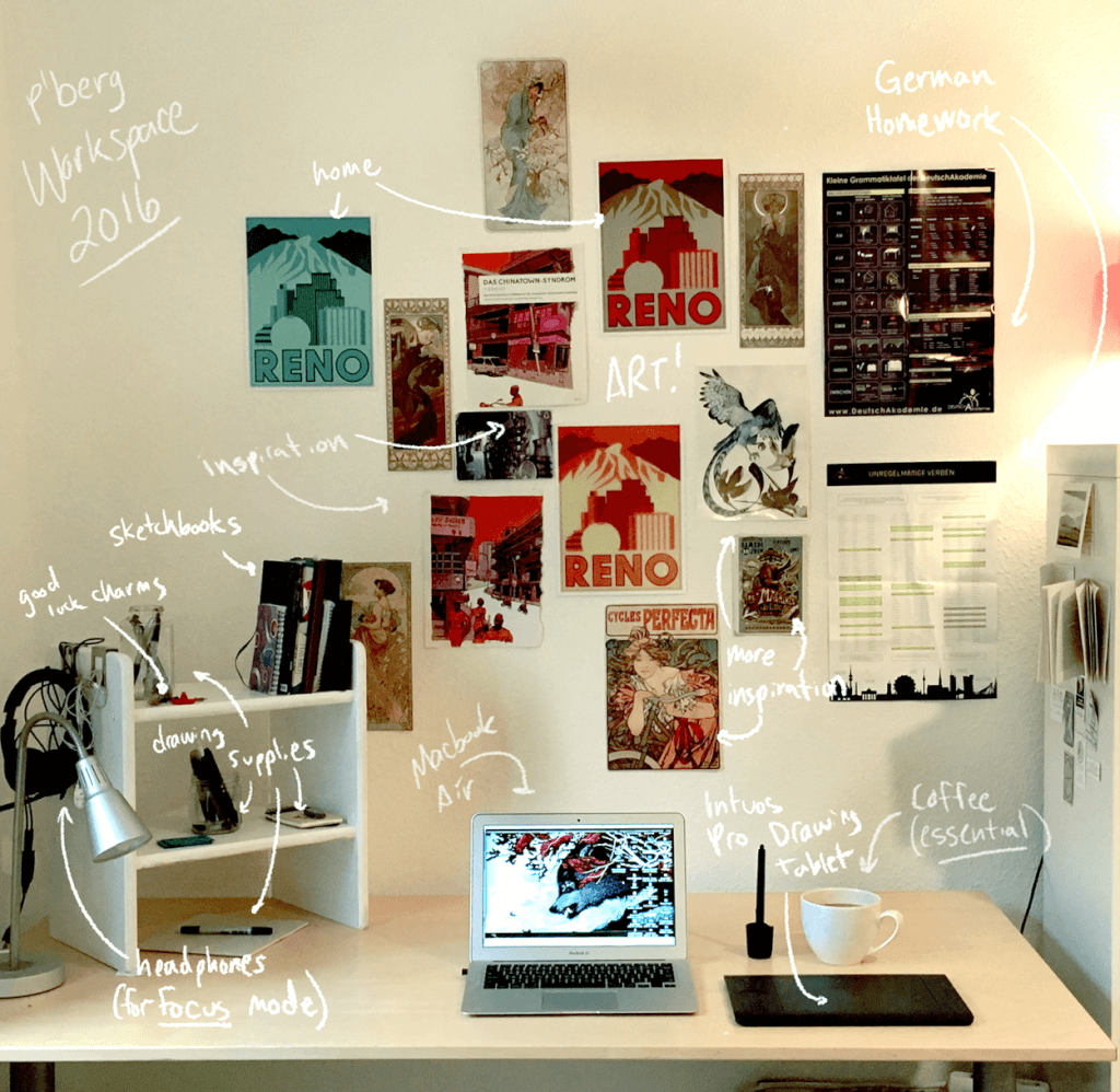 Der Arbeitsplatz von Berliner Freelancerin Mary